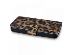 Etui cuir LEOPARD 2 portefeuille pour iPhone 5 et 5S