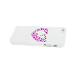 Coque COEUR FLEURS pour iPhone 5 et 5S