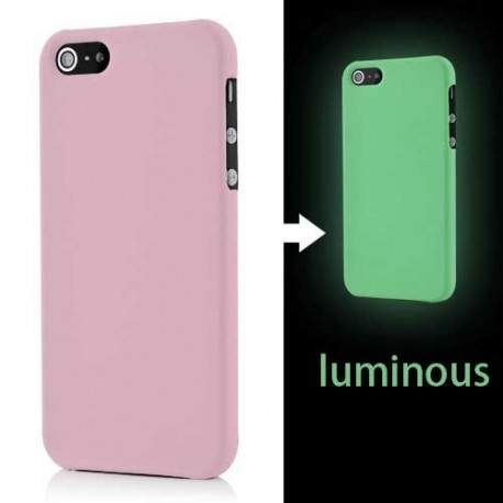 Coque phosphorescente rose pour iPhone 5 et 5S