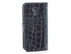 Etui CROCO Portefeuille noir pour Samsung Galaxy S4 mini GT-I9195X