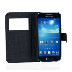 Etui CROCO Portefeuille noir pour Samsung Galaxy S4 mini GT-I9195X