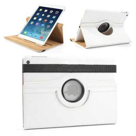 Etuis cuir 360 blanc pour IPAD AIR