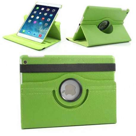 Etui cuir 360 vert pour IPAD AIR