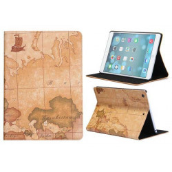 Etui cuir WORLD MAP pour IPAD AIR