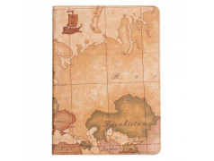 Etui cuir WORLD MAP pour IPAD AIR