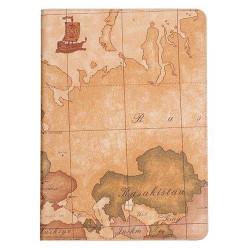 Etui cuir WORLD MAP pour IPAD AIR