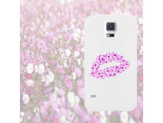 Coque LEVRES FLEURS pour Samsung Galaxy S5