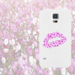 Coque LEVRES FLEURS pour Samsung Galaxy S5