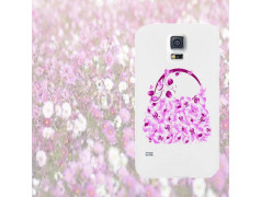 Coque SAC A MAIN FLEURS pour Samsung Galaxy S5