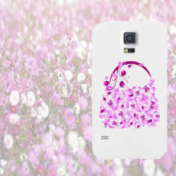 Coque SAC A MAIN FLEURS pour Samsung Galaxy S5