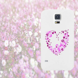 Coque COEUR FLEURS pour Samsung Galaxy S5