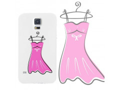 Coque PETITE ROBE ROSE pour Samsung Galaxy S5