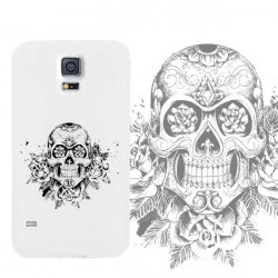 Coque SKULL AND ROSE pour Samsung Galaxy S5