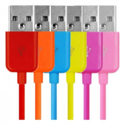 Câble USB bleu pour Iphone, Ipad et Ipod .