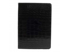 Etui cuir CROCO 360 noir pour IPAD AIR