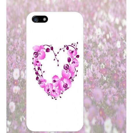 Coque COEUR FLEURS pour iPhone 5C