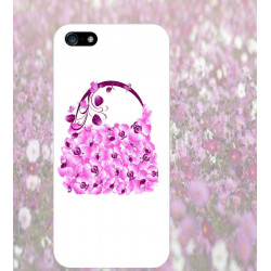 Coque SAC A MAIN FLEURS pour iPhone 5C