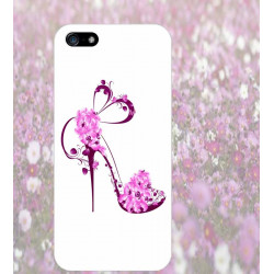 Coque TALON AIGUILLE FLEURS pour iPhone 5C