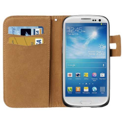 Etui cuir portefeuille FOOT pour SAMSUNG GALAXY S5