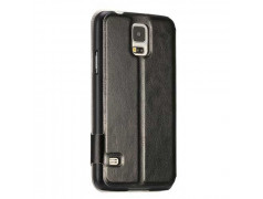 Etui cuir noir FENETRE pour SAMSUNG GALAXY S5