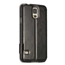 Etui cuir noir FENETRE pour SAMSUNG GALAXY S5