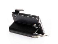 Etui cuir noir FENETRE pour SAMSUNG GALAXY S5