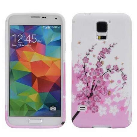 Coque FLEURS ROSES pour Samsung Galaxy S5