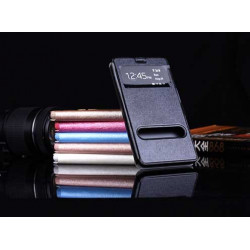 Etui simili cuir noir FENETRE pour SAMSUNG GALAXY S5