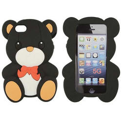 Coque OURSON noire pour iPhone 5, 5S et 5C