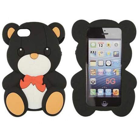 Coque OURSON noire pour iPhone 5, 5S et 5C