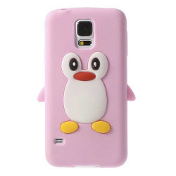 Coque PINGOUIN rose pour Samsung Galaxy S5