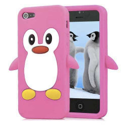 Coque PINGOUIN rose pour iPhone 5C