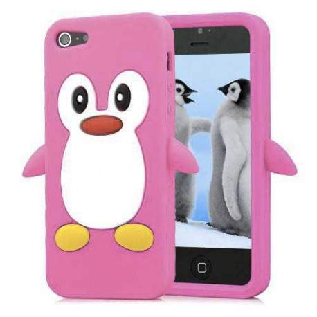 Coque PINGOUIN rose pour iPhone 5C