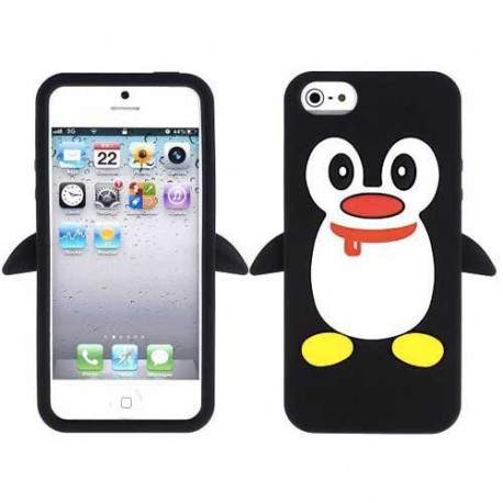 Coque PINGOUIN noire pour iPhone 5C