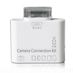 Lecteur 5-en-1 Camera Connection Kit pour Apple iPad, Build-lecteur de carte, adaptateur USB