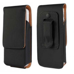 Etui cuir CEINTURE vertical noir pour iPhone 5, 5C et 5S