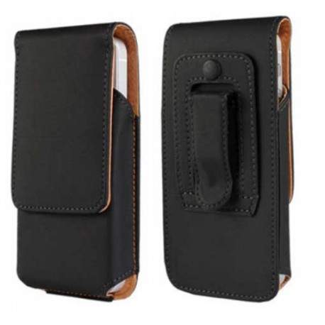 Etui cuir CEINTURE vertical noir pour iPhone 5, 5C et 5S