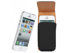 Etui cuir CEINTURE vertical noir pour iPhone 5, 5C et 5S