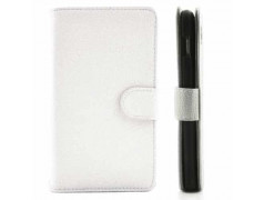 Etui portefeuille cuir blanc pour SAMSUNG GALAXY NOTE