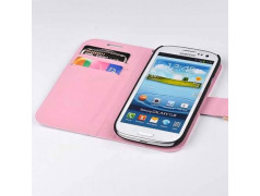 Etui cuir BLING rose pour SAMSUNG GALAXY S3 i9300