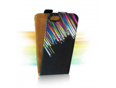 Etui cuir imprime STARS pour Iphone 4 et 4S