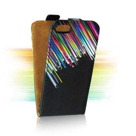 Etui cuir imprime STARS pour Iphone 4 et 4S