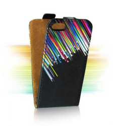 Etui cuir imprime STARS pour iPhone 5 et 5S