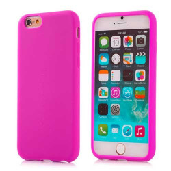 Coque rose souple en silicone pour iPhone 6 ( 4.7 )