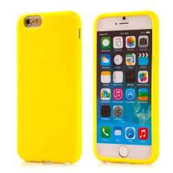 Coque jaune souple en silicone pour iPhone 6 ( 4.7 )