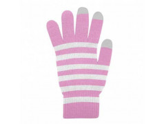 Gants tactiles roses pour Iphone, Ipad, Ipod, smartphones et tablettes numériques .