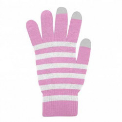 Gants tactiles roses pour Iphone, Ipad, Ipod, smartphones et tablettes numériques .