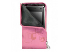 Pochette VAMP rose a fermeture pour telephones et lecteurs mp3