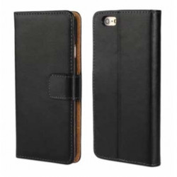 Etui cuir noir portefeuille pour iPhone 6 plus ( 5.5 )