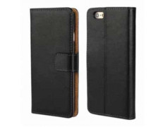 Etui cuir noir portefeuille pour iPhone 6 plus ( 5.5 )